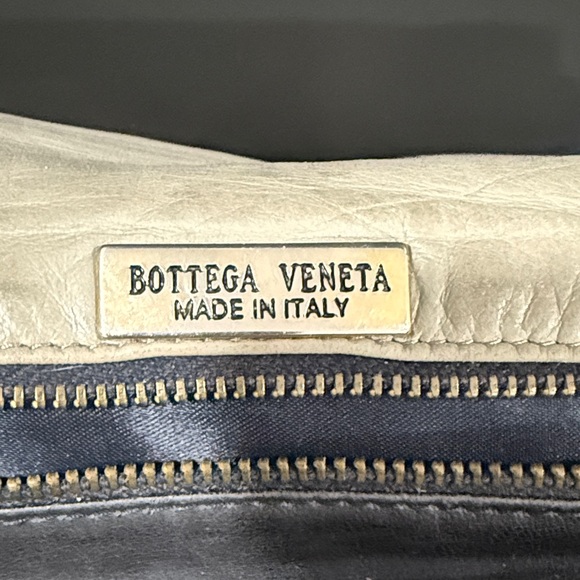 Vintage Bottega Veneta Intrecciato Woven Small Crossbody Bag in Taupe/Beige